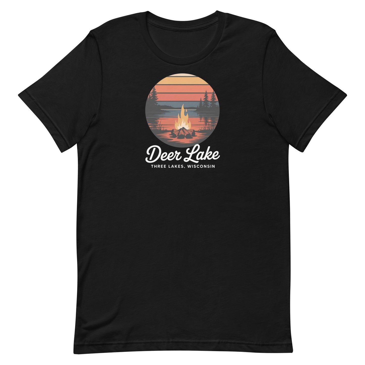 Deer Lake Three Lakes Wisconsin Unisex Tee