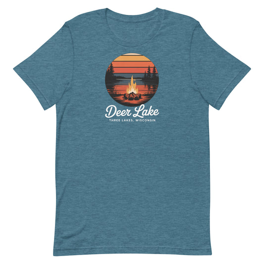 Deer Lake Three Lakes Wisconsin Unisex Tee