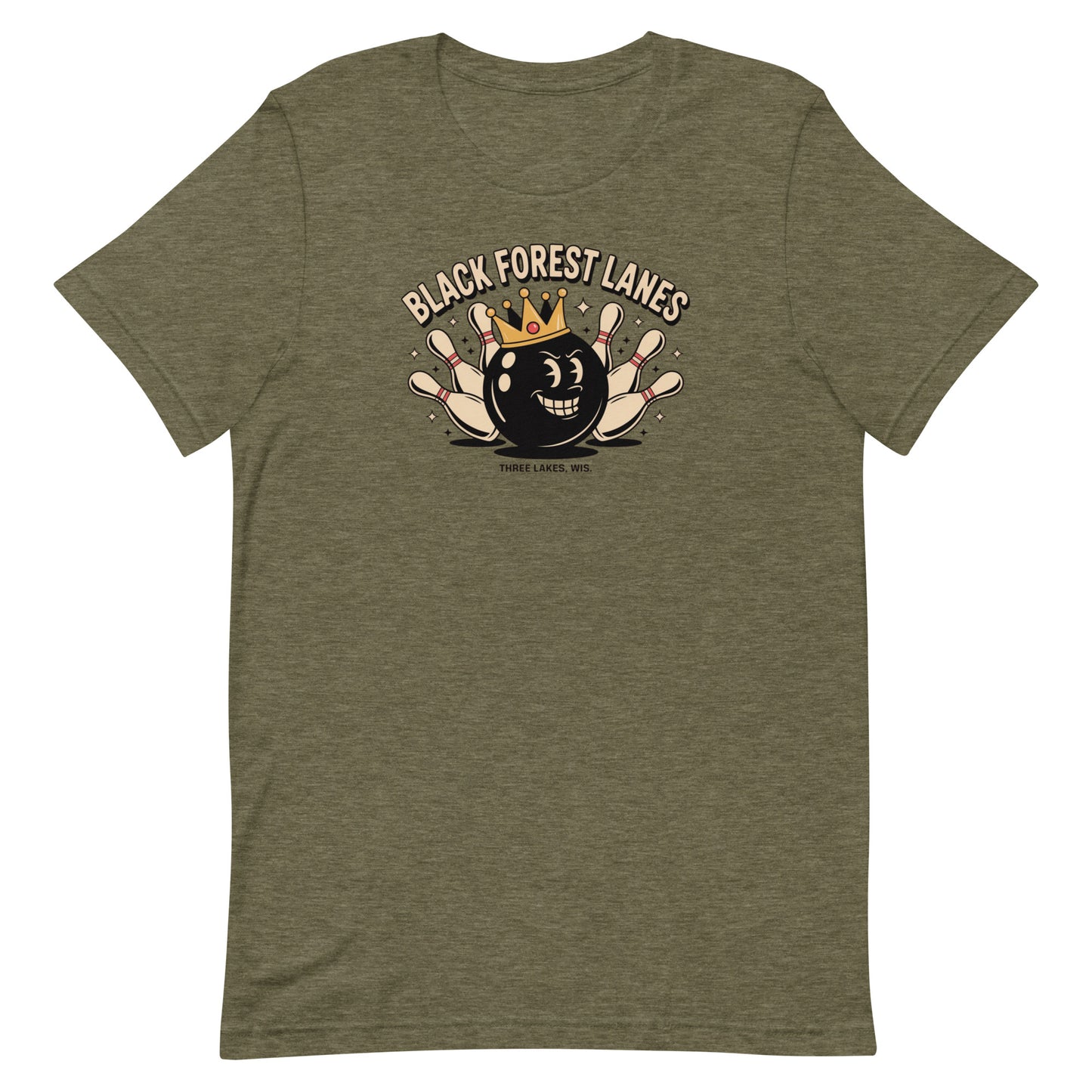 Black Forest Lanes Bowling Alley Three Lakes Wisconsin Vintage Tee