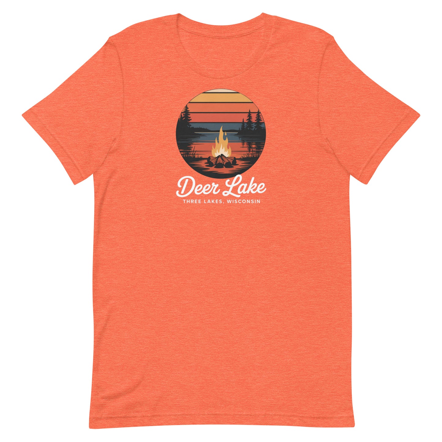 Deer Lake Three Lakes Wisconsin Unisex Tee