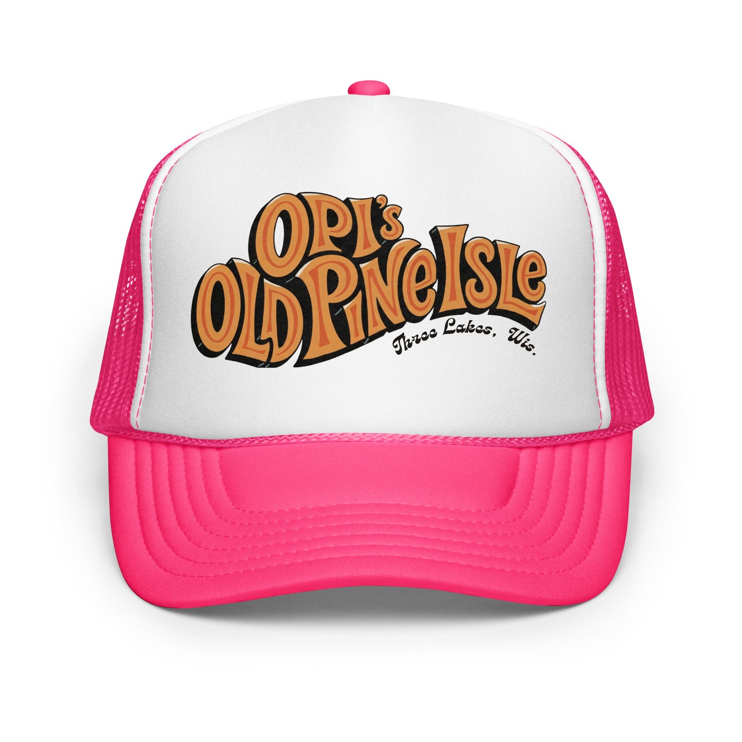 Opi's Old Pine Isle Trucker Hat - Hot Pink