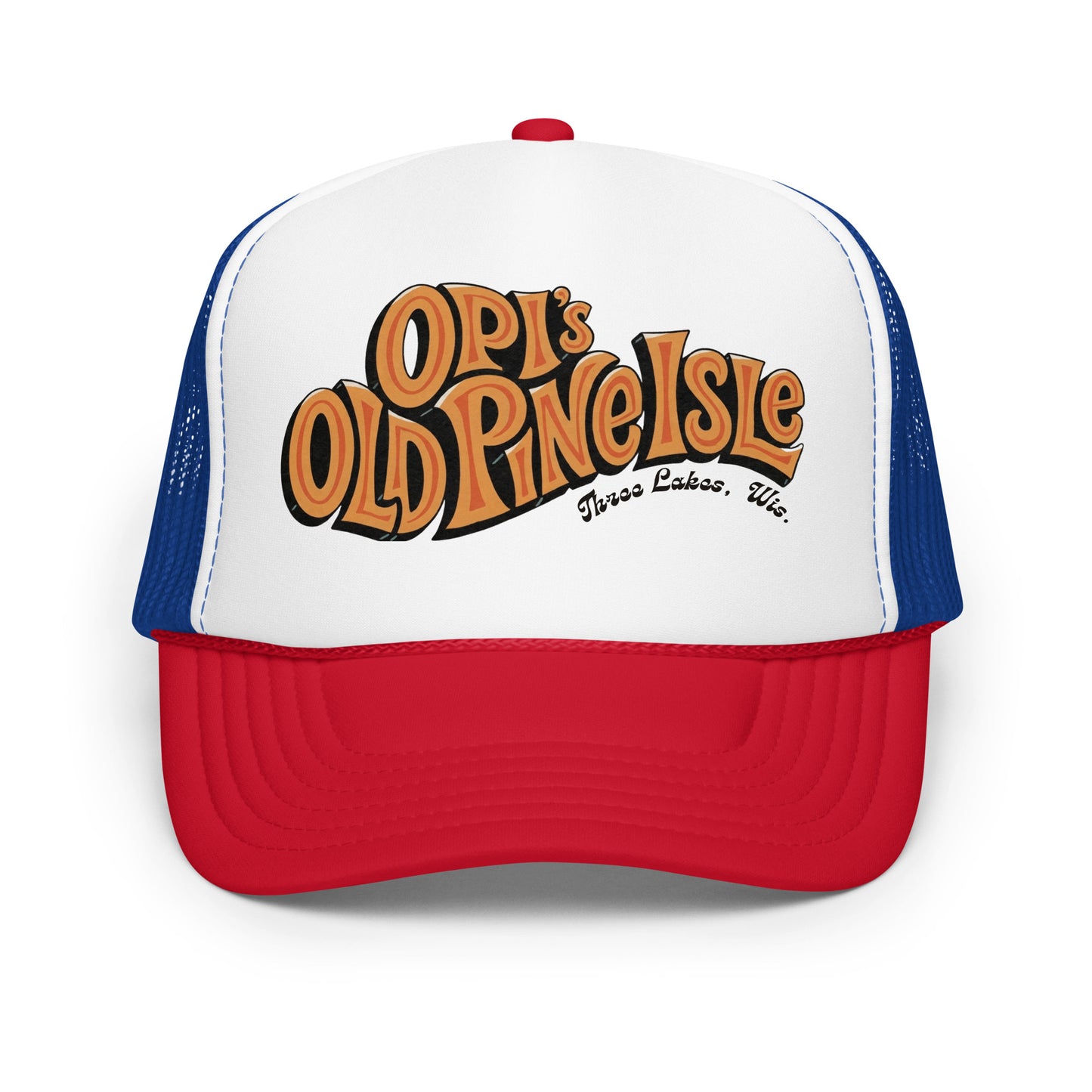 Opi's Old Pine Isle Trucker Hat - Red, White & Blue
