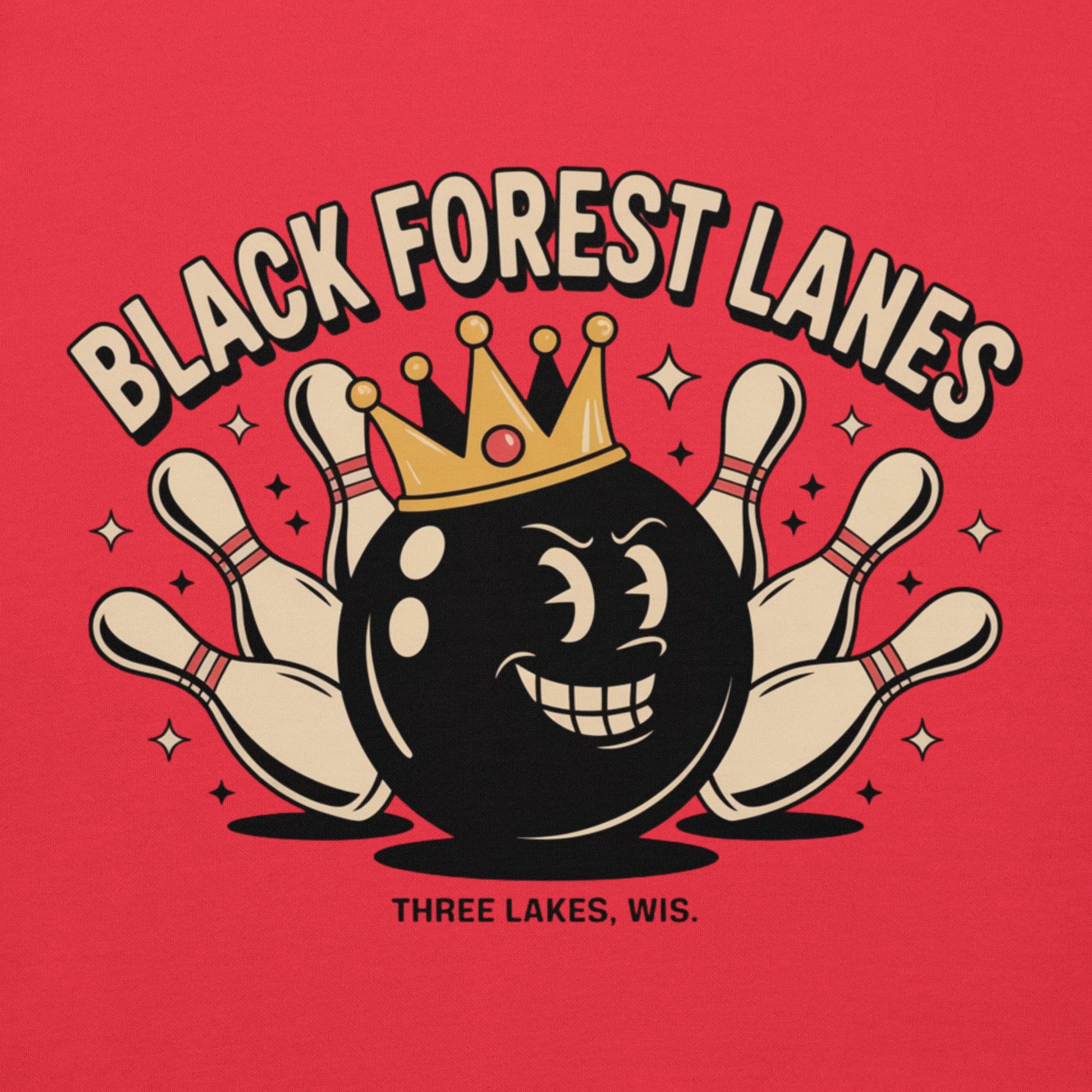 Black Forest Lanes Three Lakes WIsconsin Bowling Alley Red