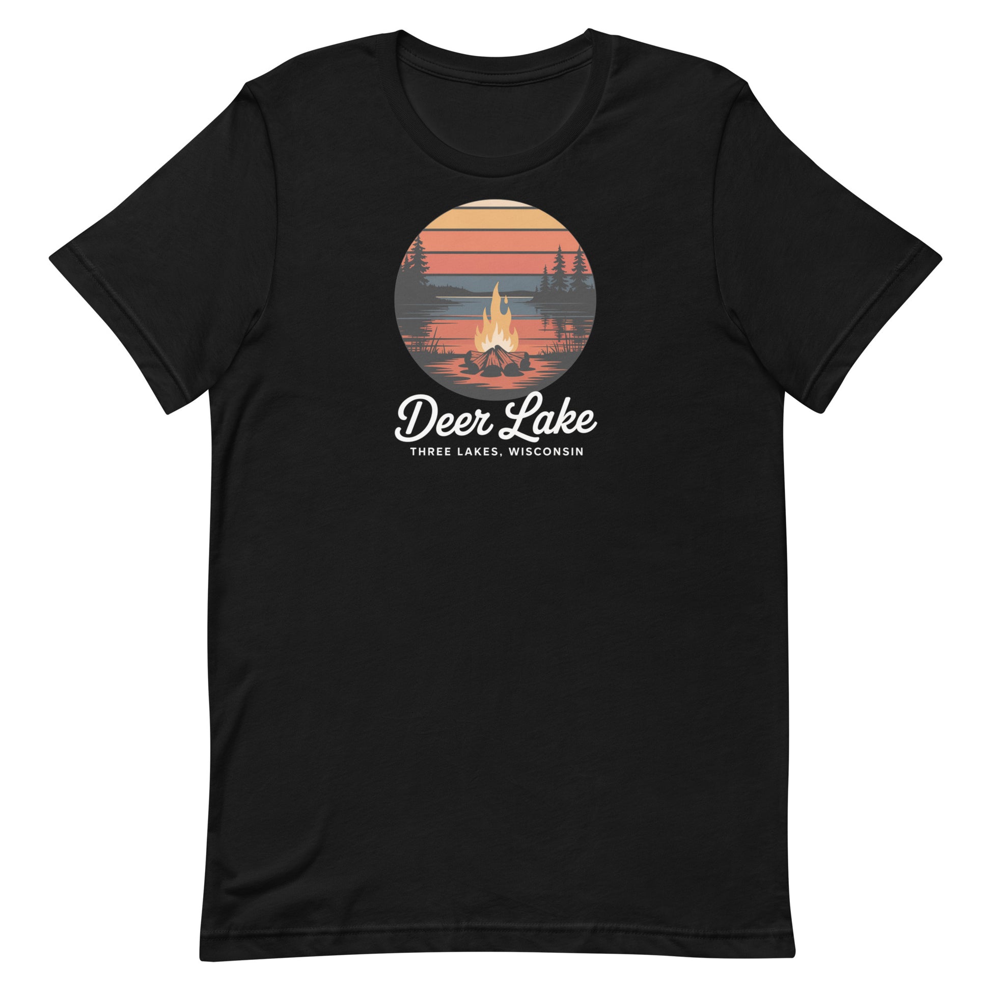 Deer Lake Three Lakes Wisconsin Unisex Tee