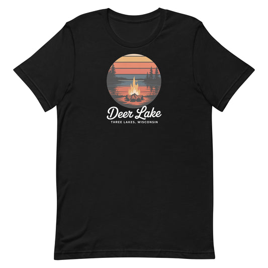 Deer Lake Three Lakes Wisconsin Unisex Tee